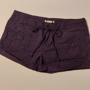 Low rider black cotton shorts